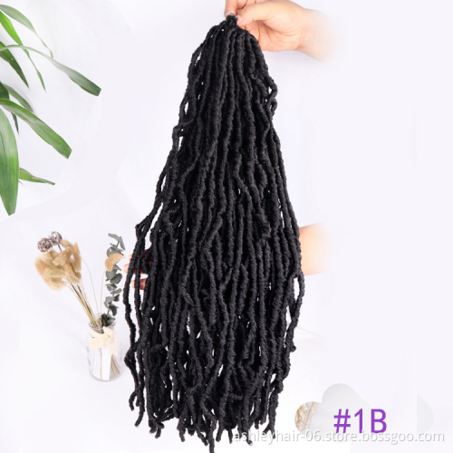 Julianna Hair 18 24 36 Inch Soft Locs New Loc Crochet Braids Black Sexy Red Synthetic Ombre Faux Extension Goddess Soft Locs